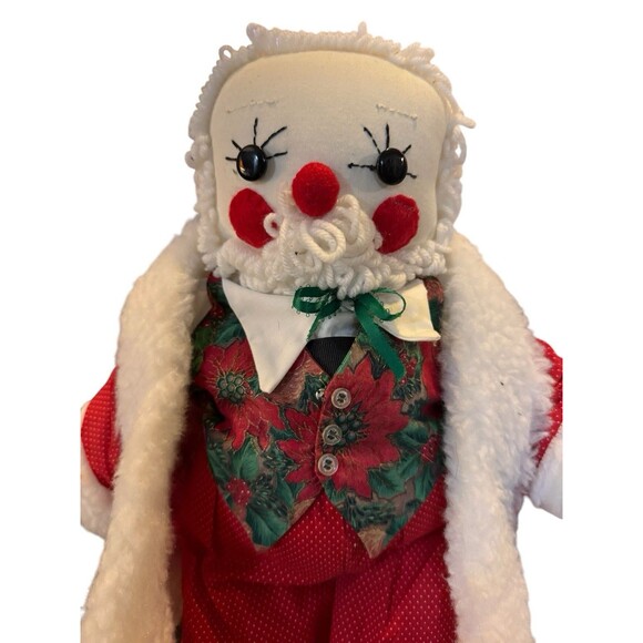 Vintage Mr And Mrs Claus Raggedy Ann Dolls Mrs clause 80s Holiday Decor - Picture 4 of 11